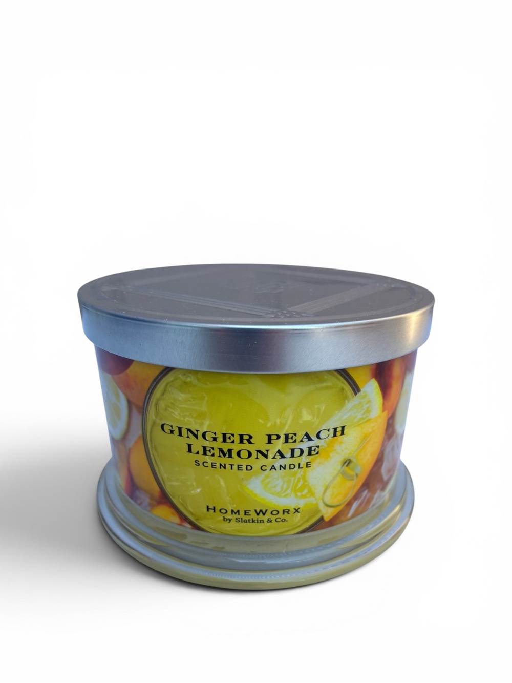 HomeWorx by Slatkin & Co Ginger Peach Lemonade Scented Candle Set of Two
